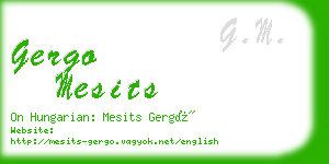 gergo mesits business card